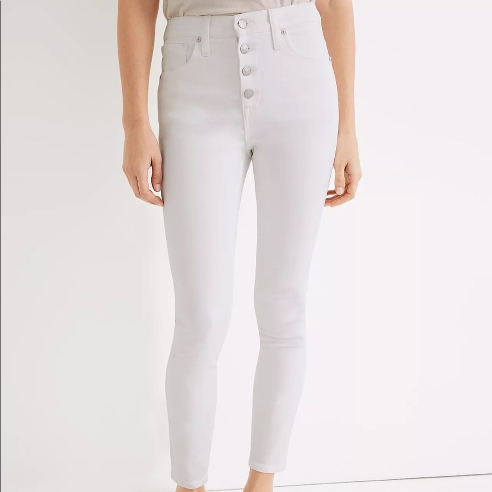 NWT- Madewell White 10" High-Rise Skinny Jeans Size 23